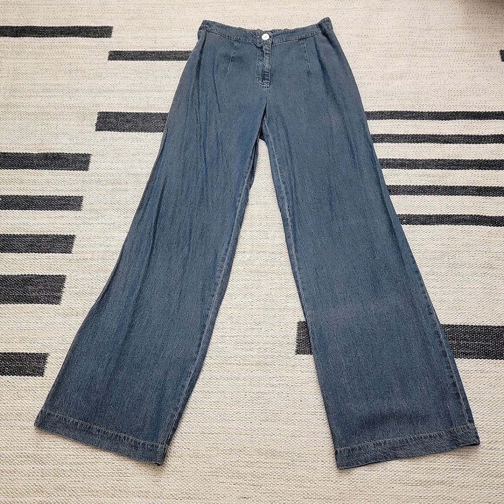 Soft Surroundings Wide Leg Tensil Denim Jeans | SIZE TS
